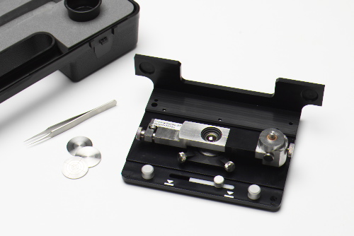 ATR Accessory designed to fit the Perkin Elmer Spotlight infrared microscope. ATR Accessory designed to fit the Perkin Elmer Spotlight infrared microscope.