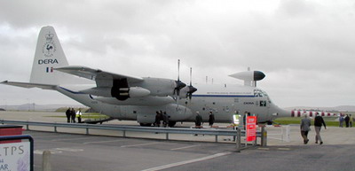 Met Office C-130 "Snoopy" at its retirement (courtesy of Mike Grierson, G3TSO)